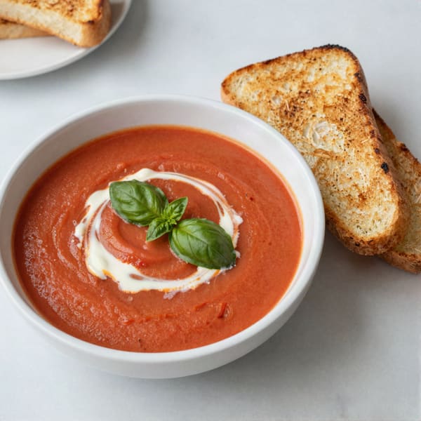 Roasted tomato basil soup