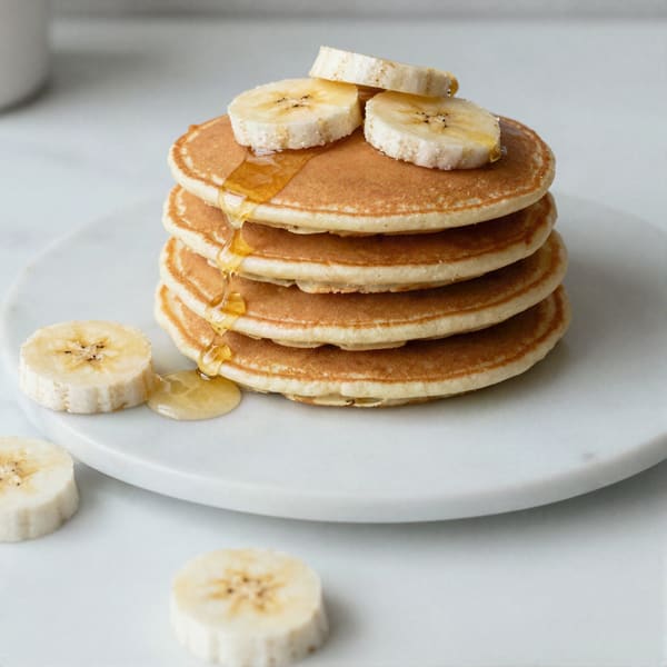 Banana oat pancakes