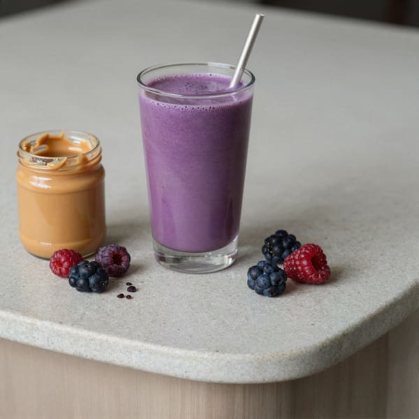 PB & berry protein smoothie