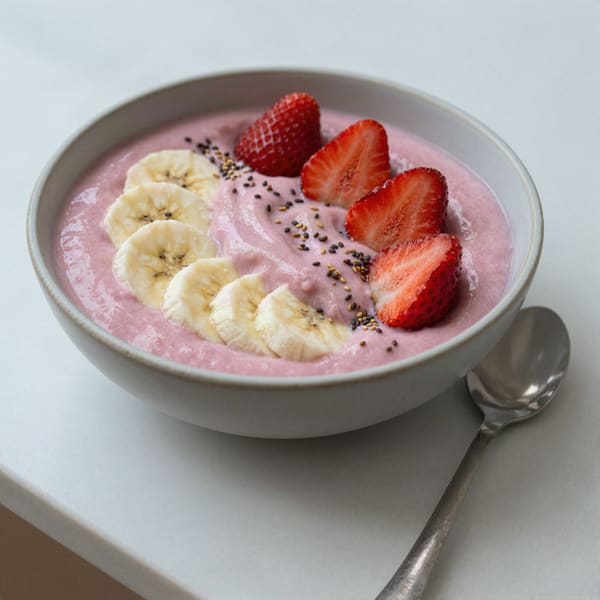 Strawberry banana protein bowl
