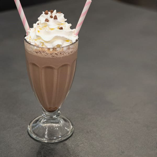 Thick chocolate milkshake