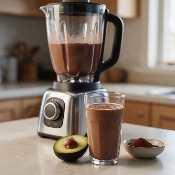 Keto chocolate avocado shake
