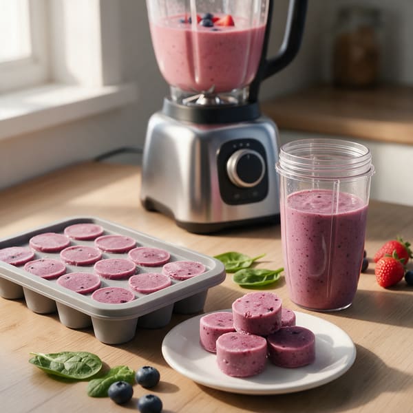 Freezer smoothie pucks (5 mornings)
