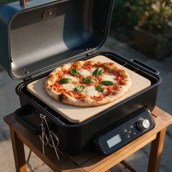 Woodfire margherita pizza