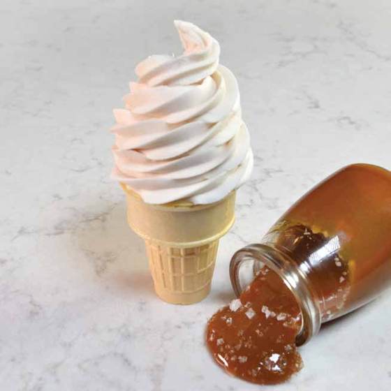 Salted caramel soft serve