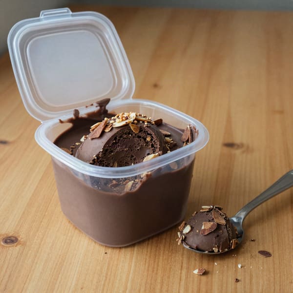 Dark chocolate amaretto ice cream