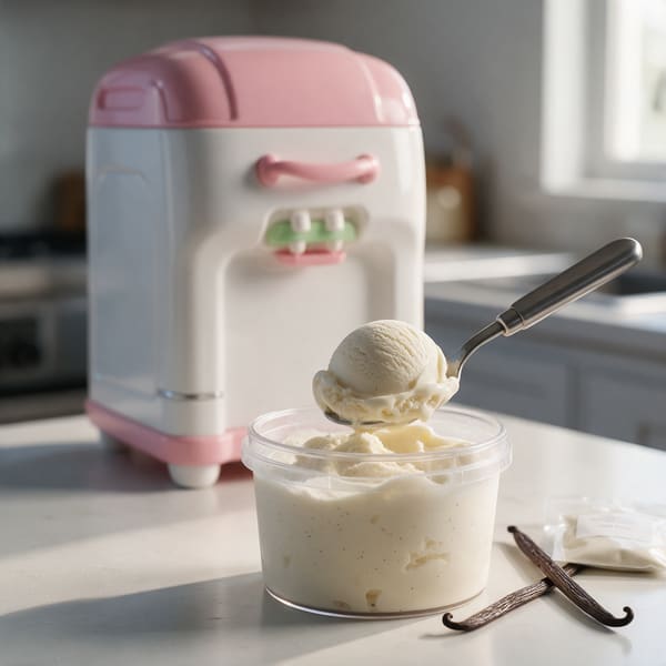 Keto vanilla bean that stays scoopable