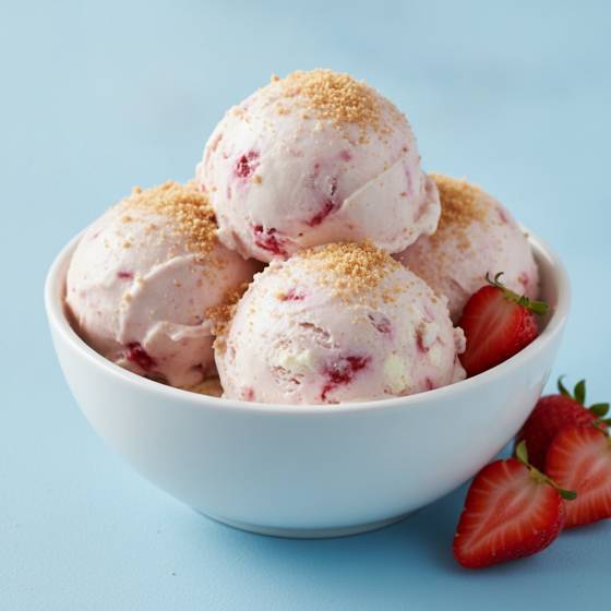Strawberry cheesecake protein ice cream