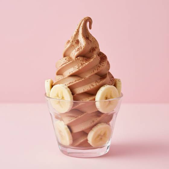 Chocolate banana fruit whip