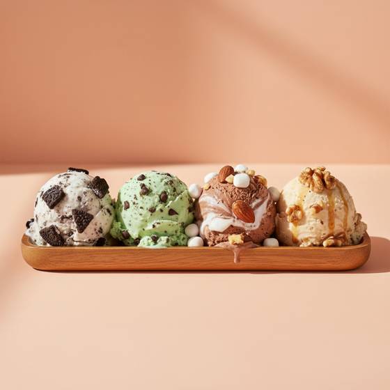 Ice cream flavor menu