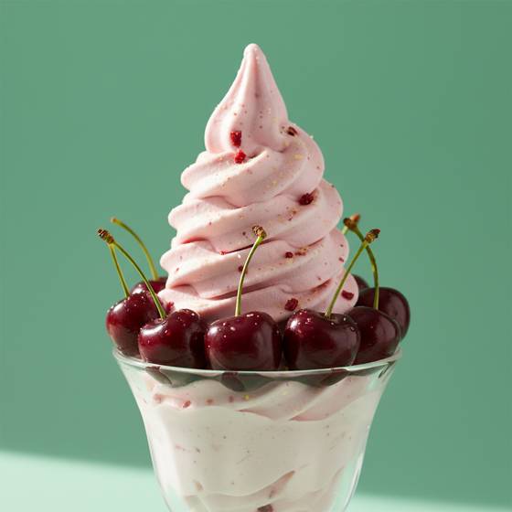 Cherry-vanilla frozen yogurt