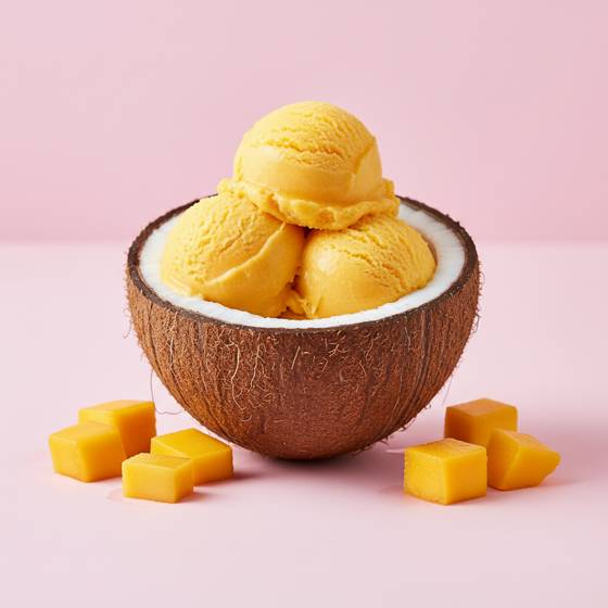 Mango coconut sorbet
