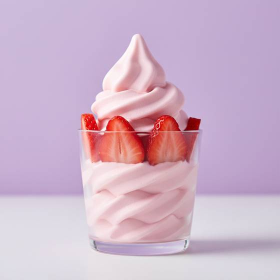 Strawberry Greek frozen yogurt