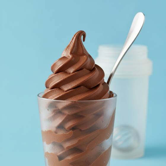 High-protein chocolate frosty