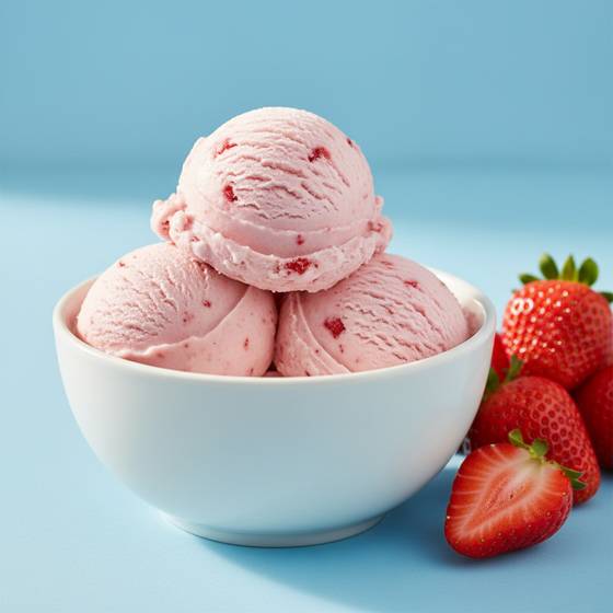 Strawberry protein ice cream