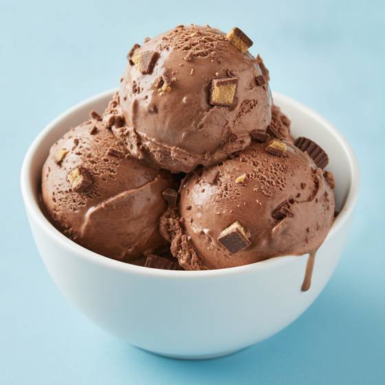 Peanut butter cup protein ice cream