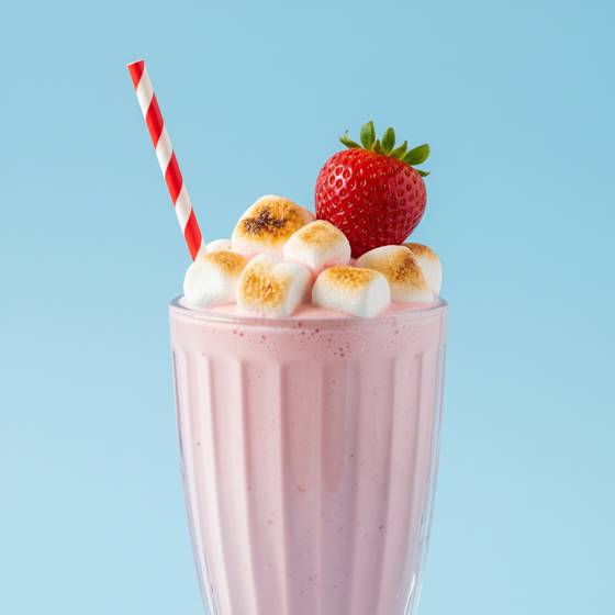 Strawberry marshmallow shake