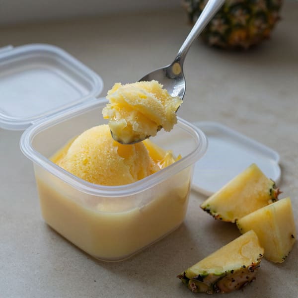 Easy pineapple sorbet