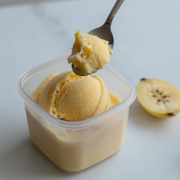 Fresh banana sorbet
