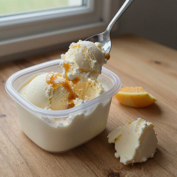 Salted caramel cottage cheese ice cream