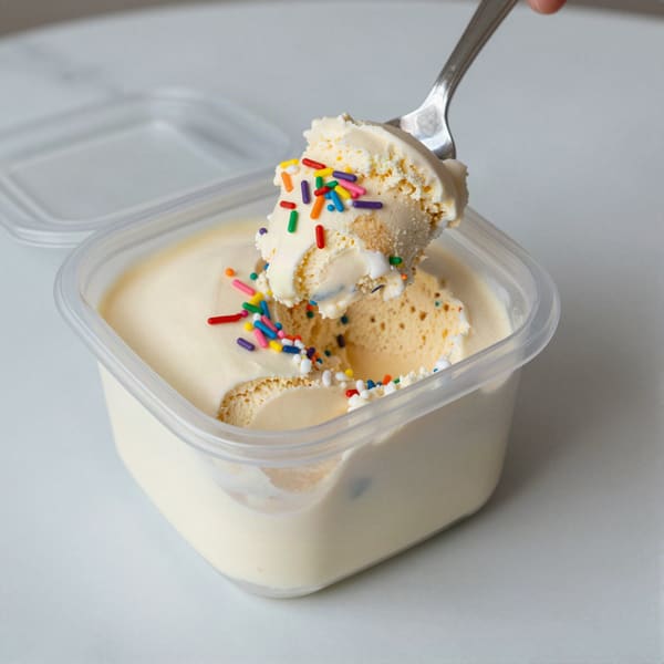 Birthday cake protein ice cream