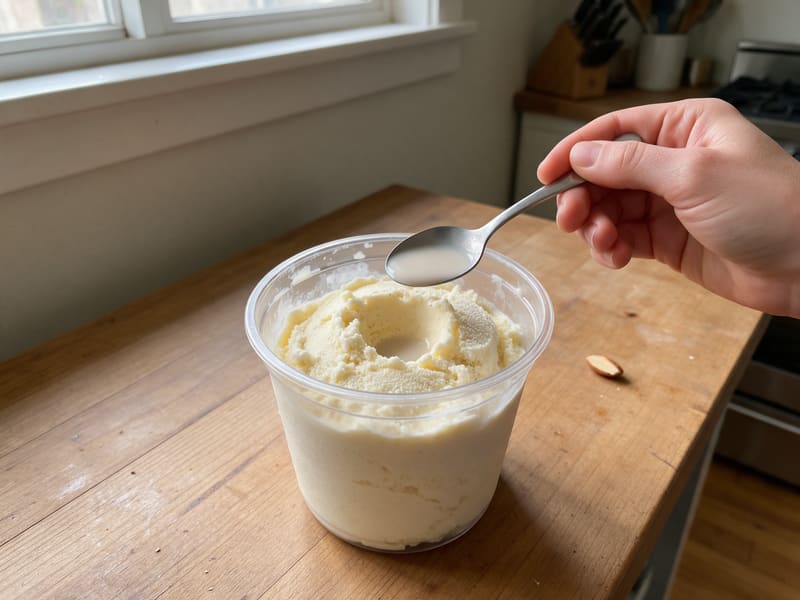 Step 5: Keto vanilla bean that stays scoopable