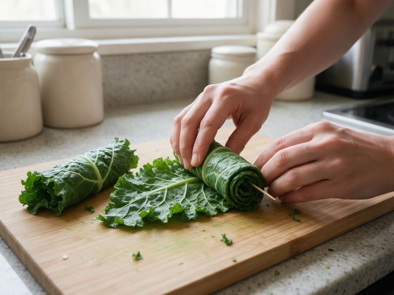 Step 2: Kale roll-up mean green